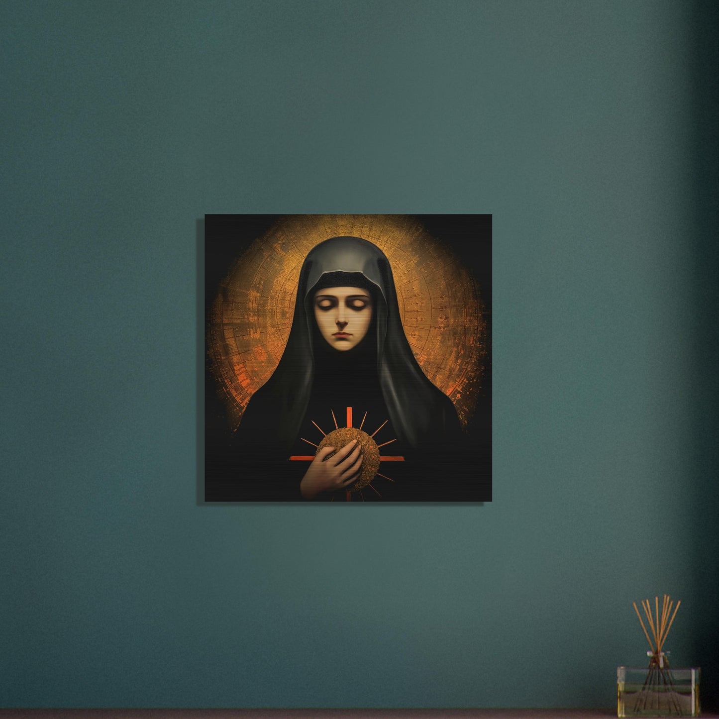 Saint Rafqa Beloved Maronite Nun Icon Brushed Aluminum Saint Rafka St Rebecca