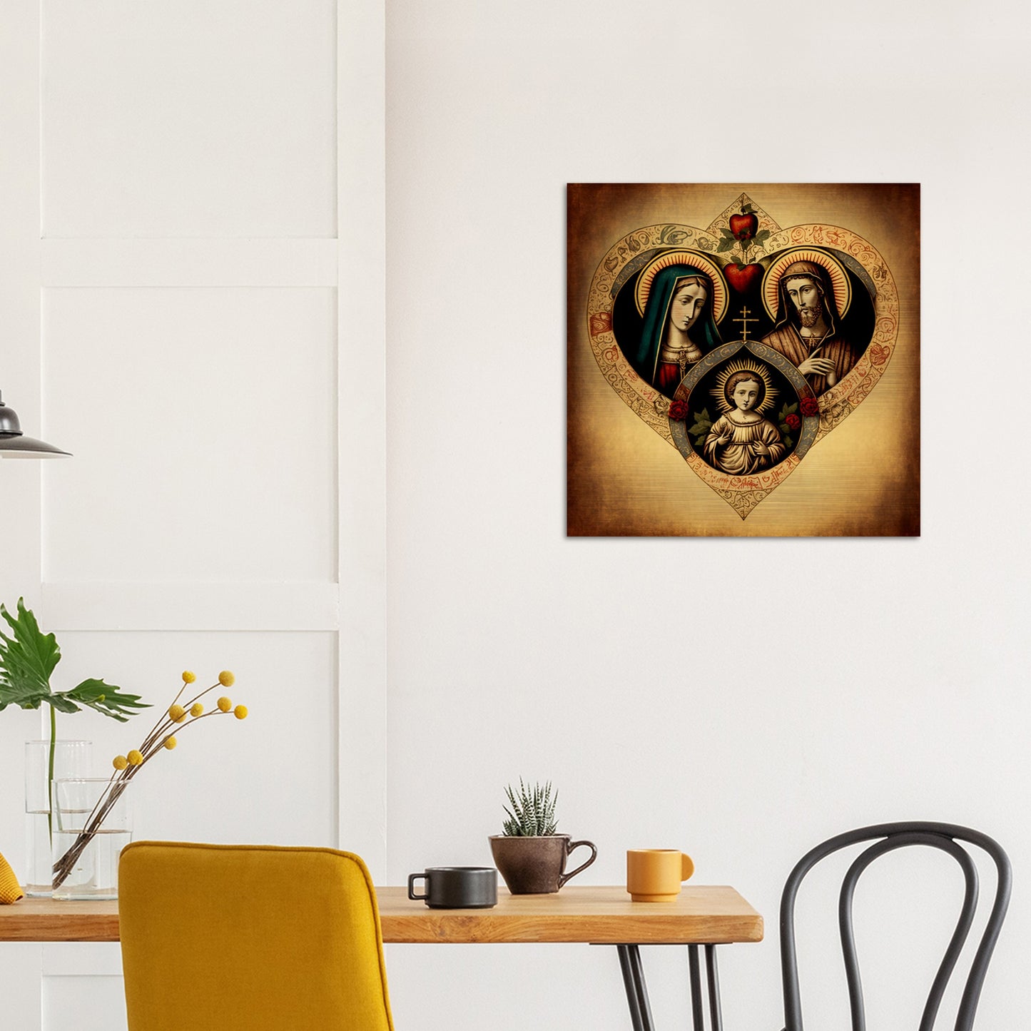 JMJ Holy Family ✠ Brushed Aluminum Icon