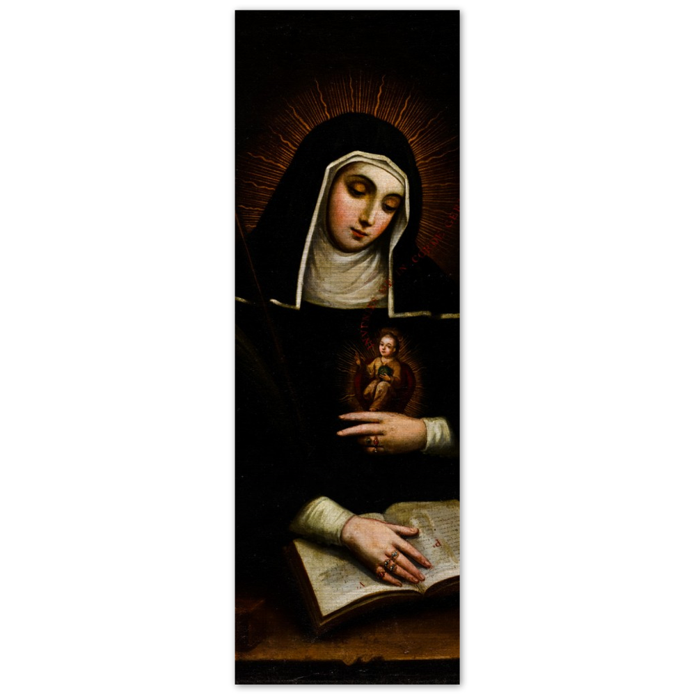 Saint Gertrude (Santa Gertrudis) - Brushed Aluminum Print