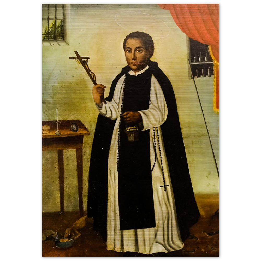 Saint Martin de Porres ✠ Brushed #Aluminum #MetallicIcon #AluminumPrint