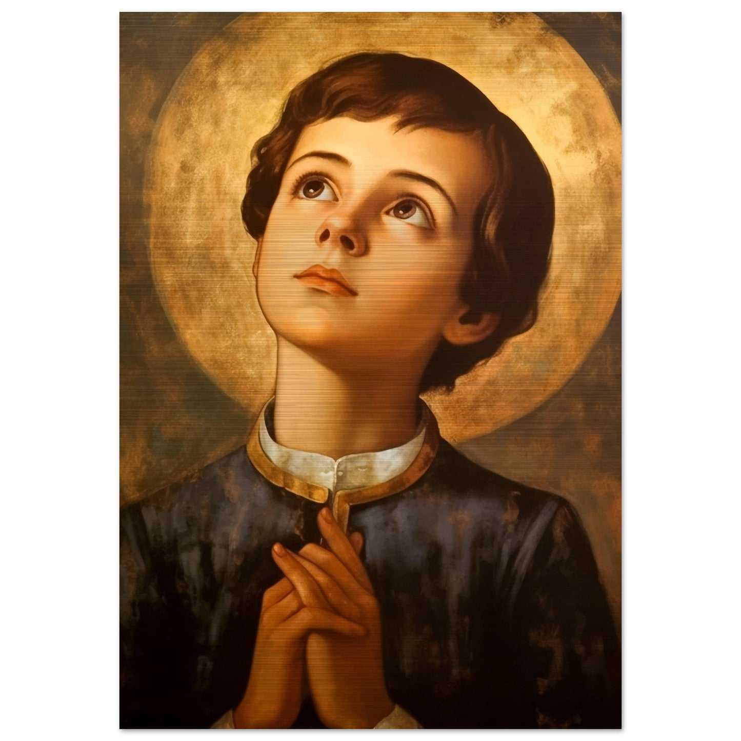 Saint Dominic Savio Brushed Aluminum Plaque Icon Print