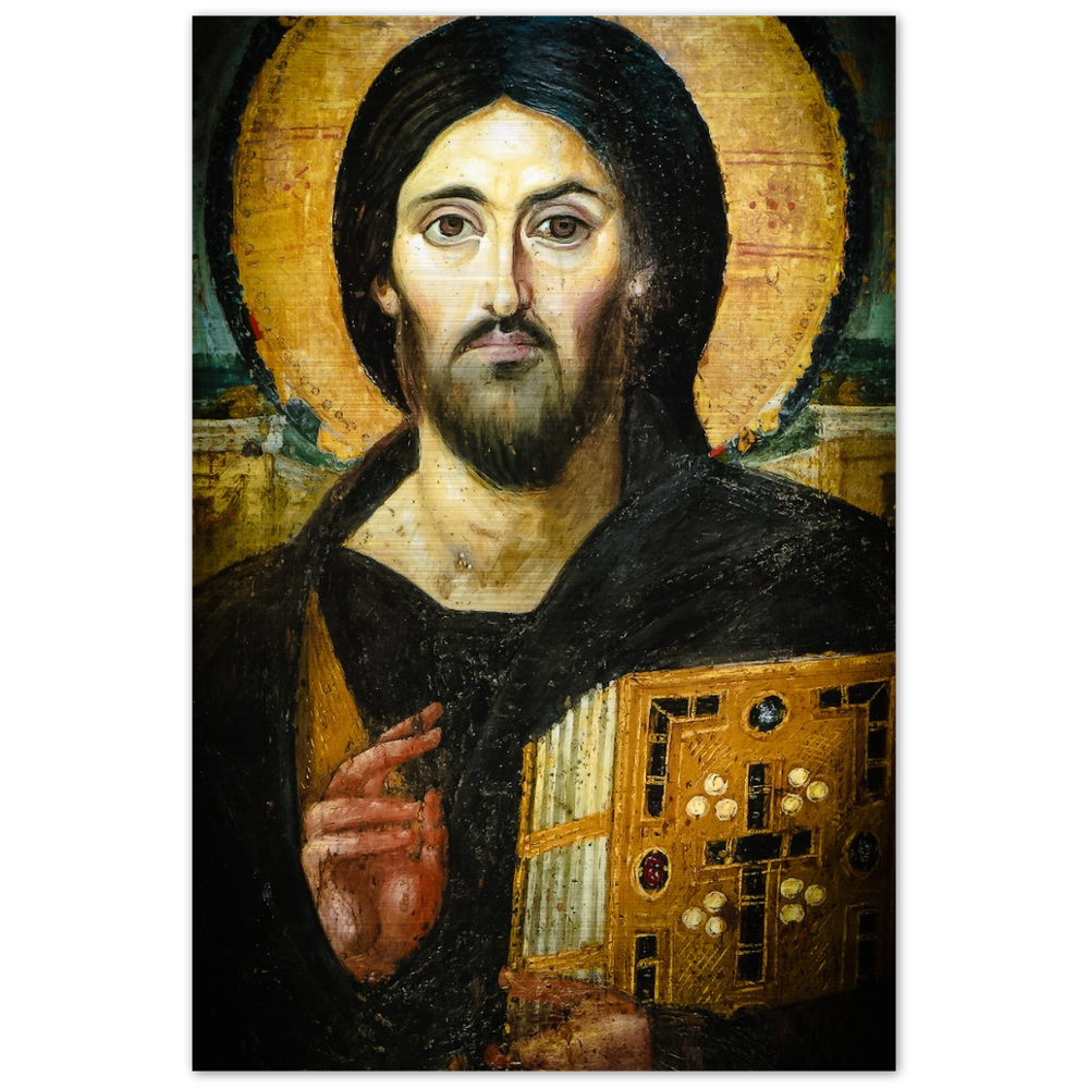 Christ: Pantocrator ✠ Brushed #Aluminum #MetallicIcon #AluminumPrint
