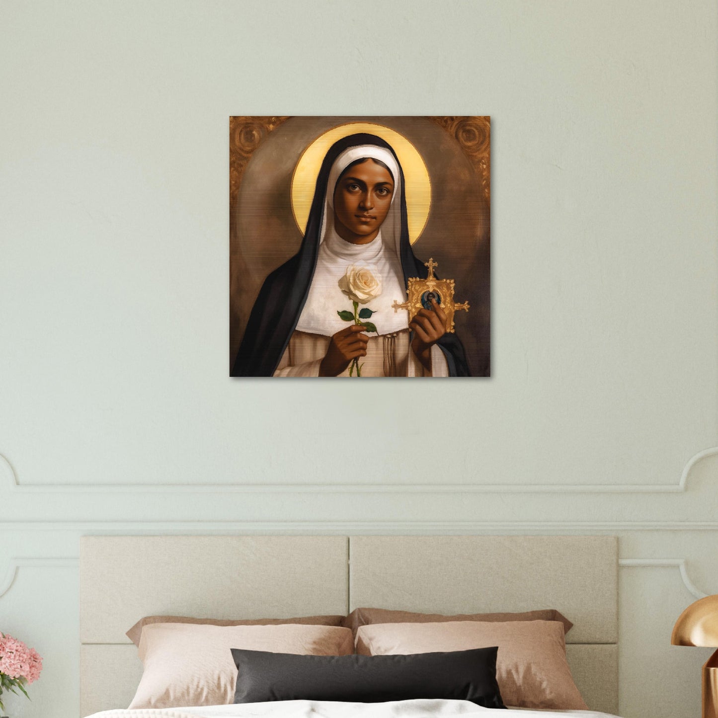 St Alphonsa of the Immaculate Conception Brushed Aluminum Icon