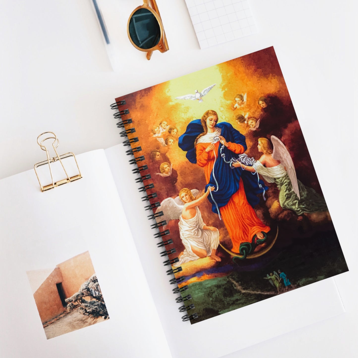 Our Lady, Undoer of Knots - Spiral #Notebook - Ruled Line
