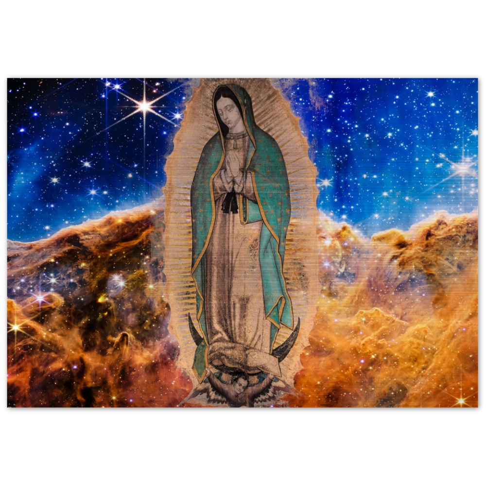 Queen of Heaven in the Carina Nebula - Brushed #Aluminum #MetallicIcon