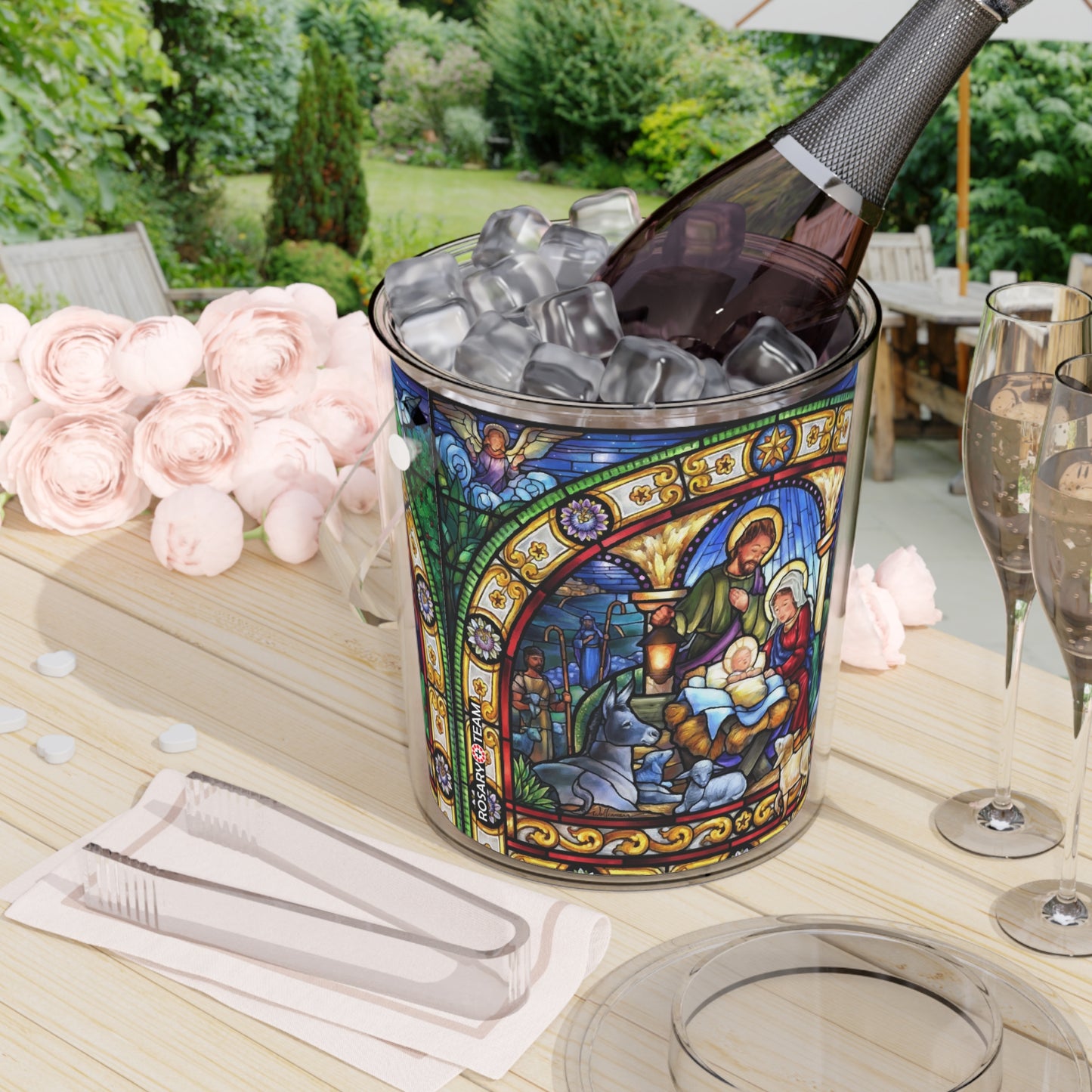 Nativity Scene - #IceBucket with Tongs