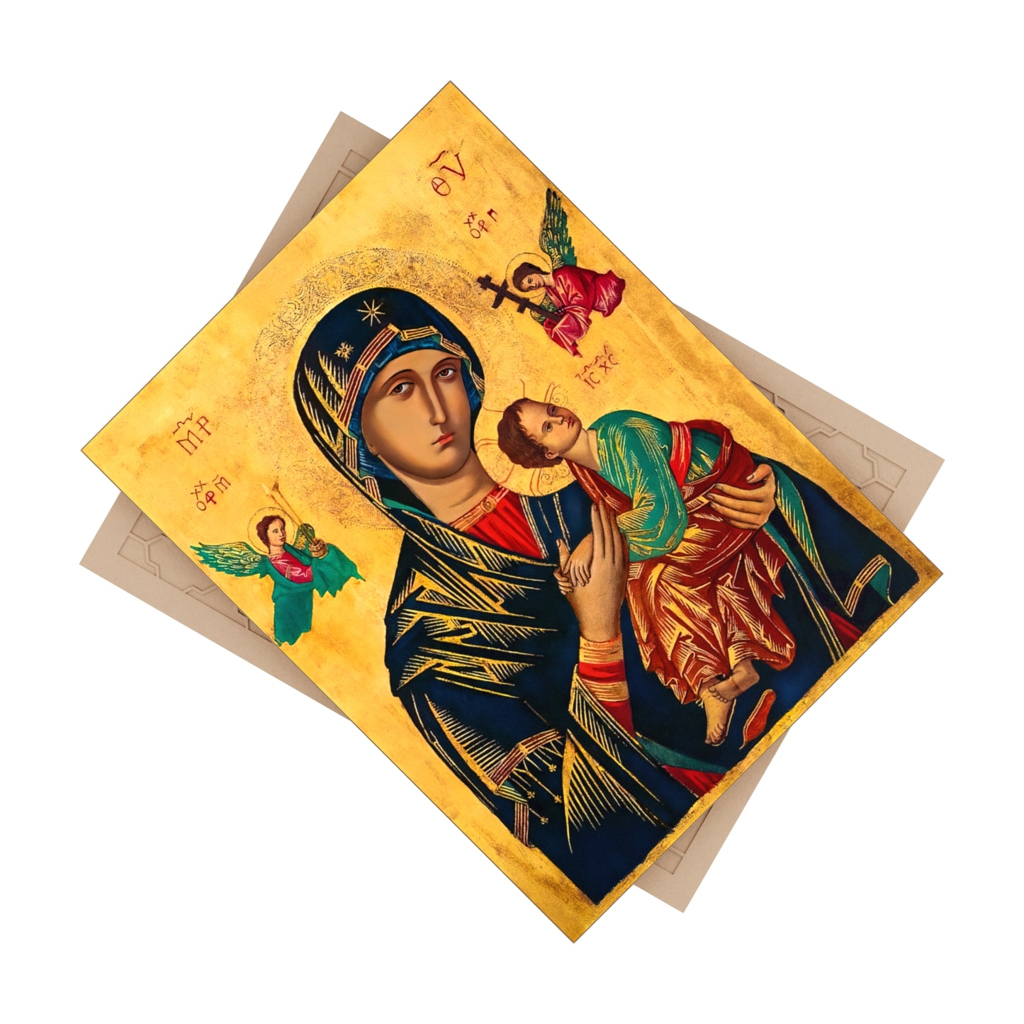 The icon of our Mother of Perpetual Help Ceramic Icon Tile Size 6"x8" Saint Mary of Perpetual Succour