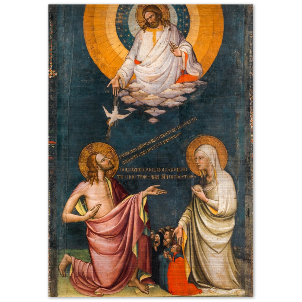 The Intercession, Christ and Our Lady ✠ Brushed #Aluminum #MetallicIcon #AluminumPrint