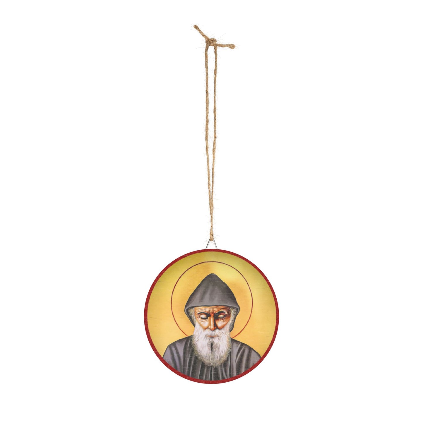 St Sharbel Wood Circular Icon