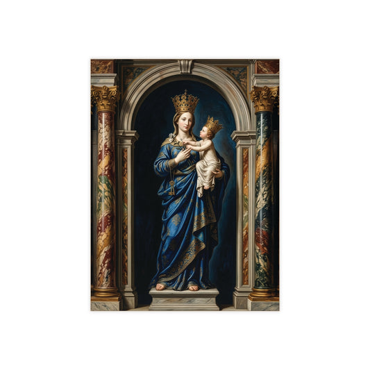 Virgin of Trapani Devotional Ceramic Tile (6×8 inches) Italy Tunisia