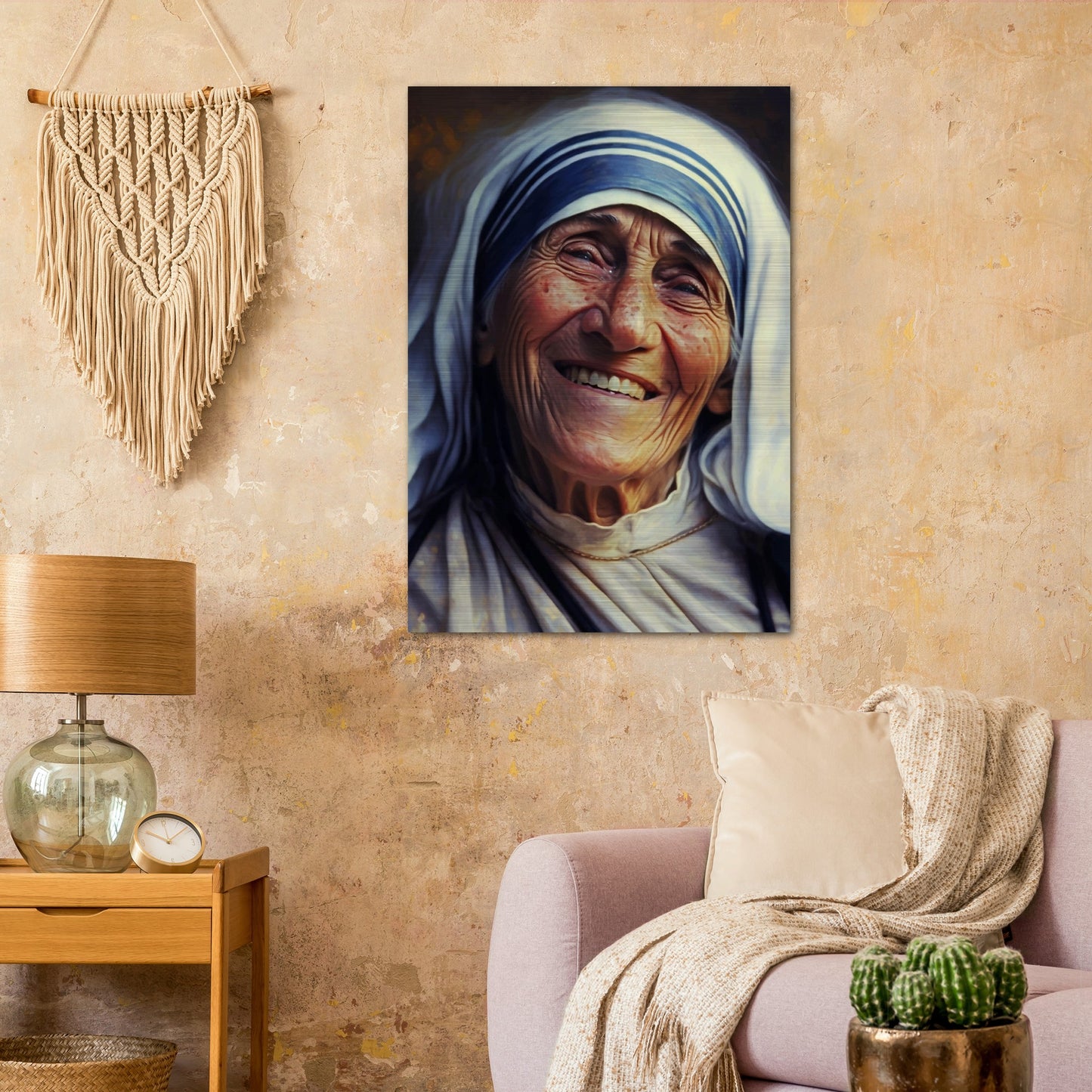 St Mother Teresa Brushed Aluminum Print ✠ Brushed Aluminum Icon