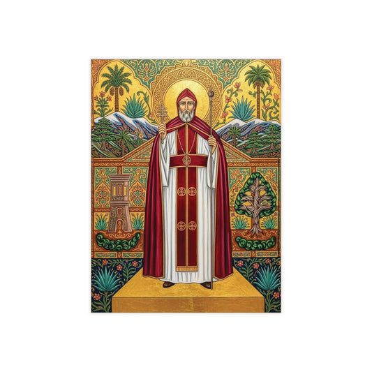 Saint John Maron Devotional Ceramic Icon Tile (6×8 inches)
