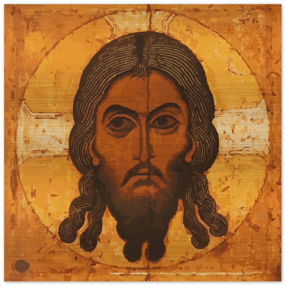 The Holy Face ✠ Brushed #Aluminum #MetallicIcon #AluminumPrint