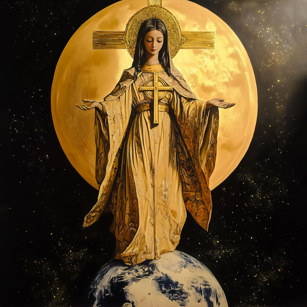 Pearl Print - Lady of All Nations Our Lady of Akita Mother of all Peoples Icon