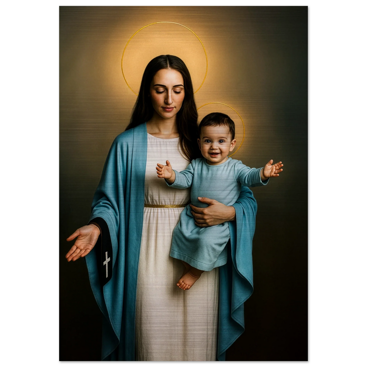 Pearl Print - Our Lady of Garabandal, Spain and 'Salty' (lovely) Baby Jesus Icon