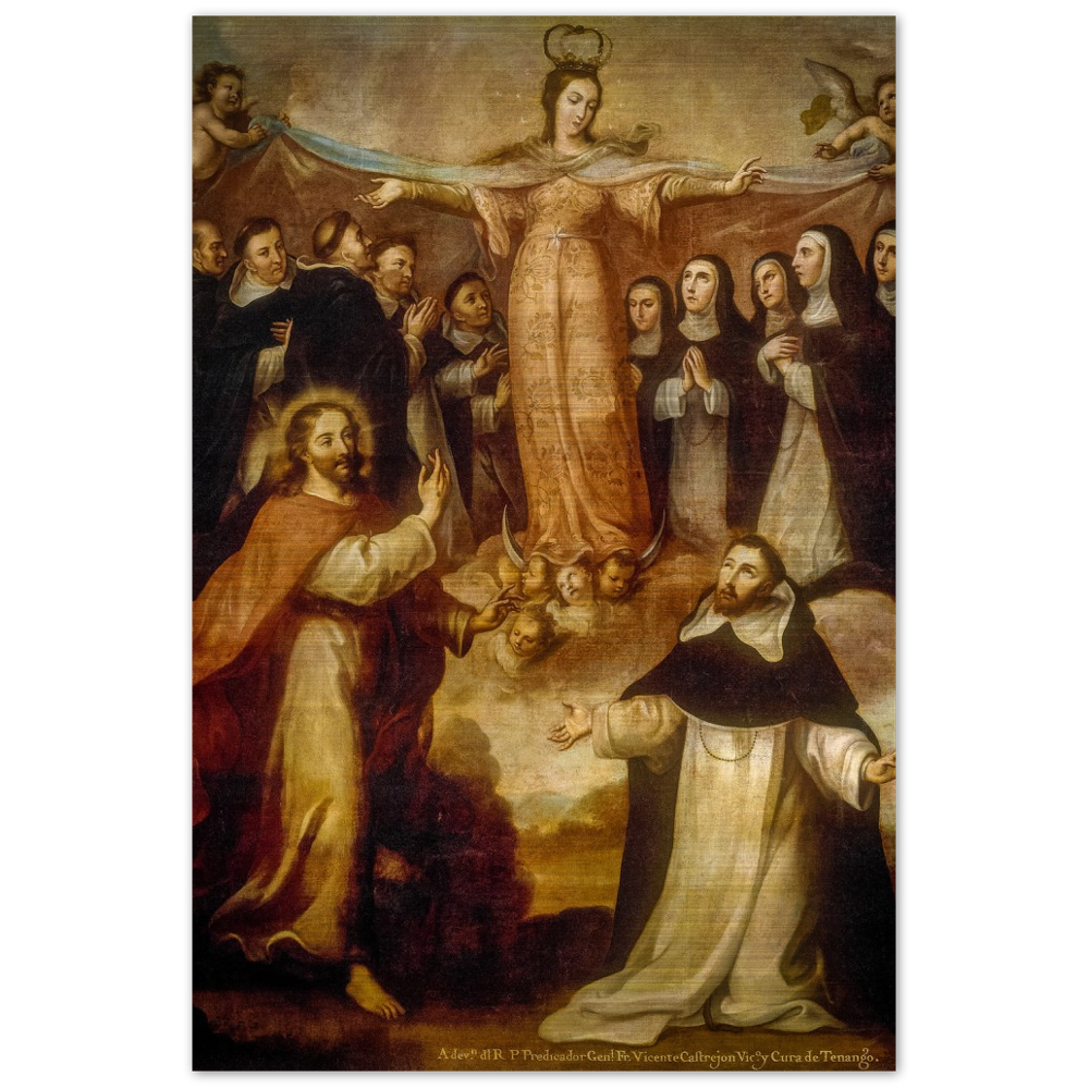 Allegory of the Virgin Patroness of the Dominicans - Brushed Aluminum Print