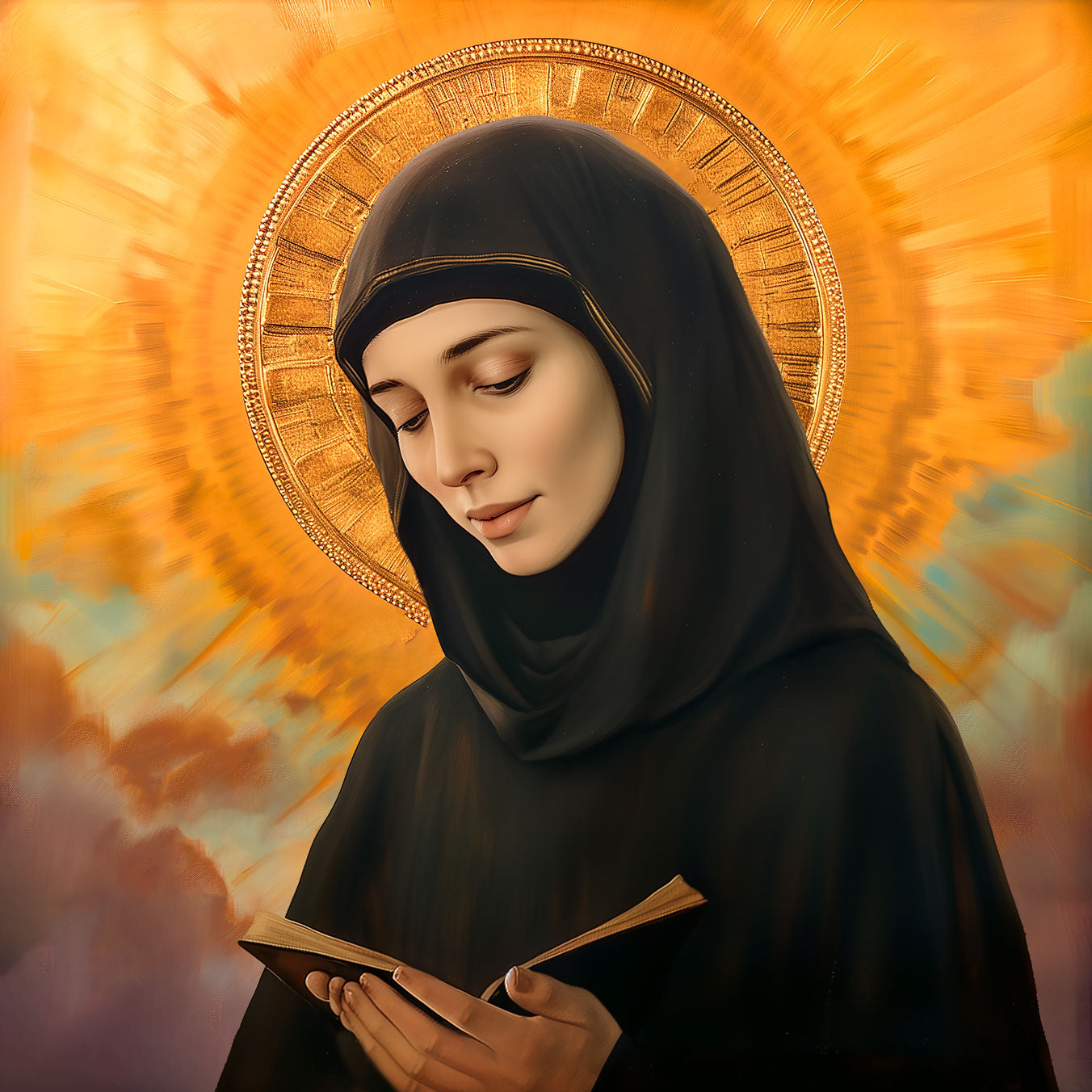 Pearl Print - St Rafqa, Maronite patron saint of lost parents and of the sick - Icon