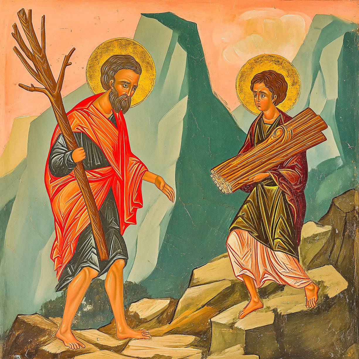 Pearl Print - God asked Patriarch Abraham to sacrifice Isaac Icon