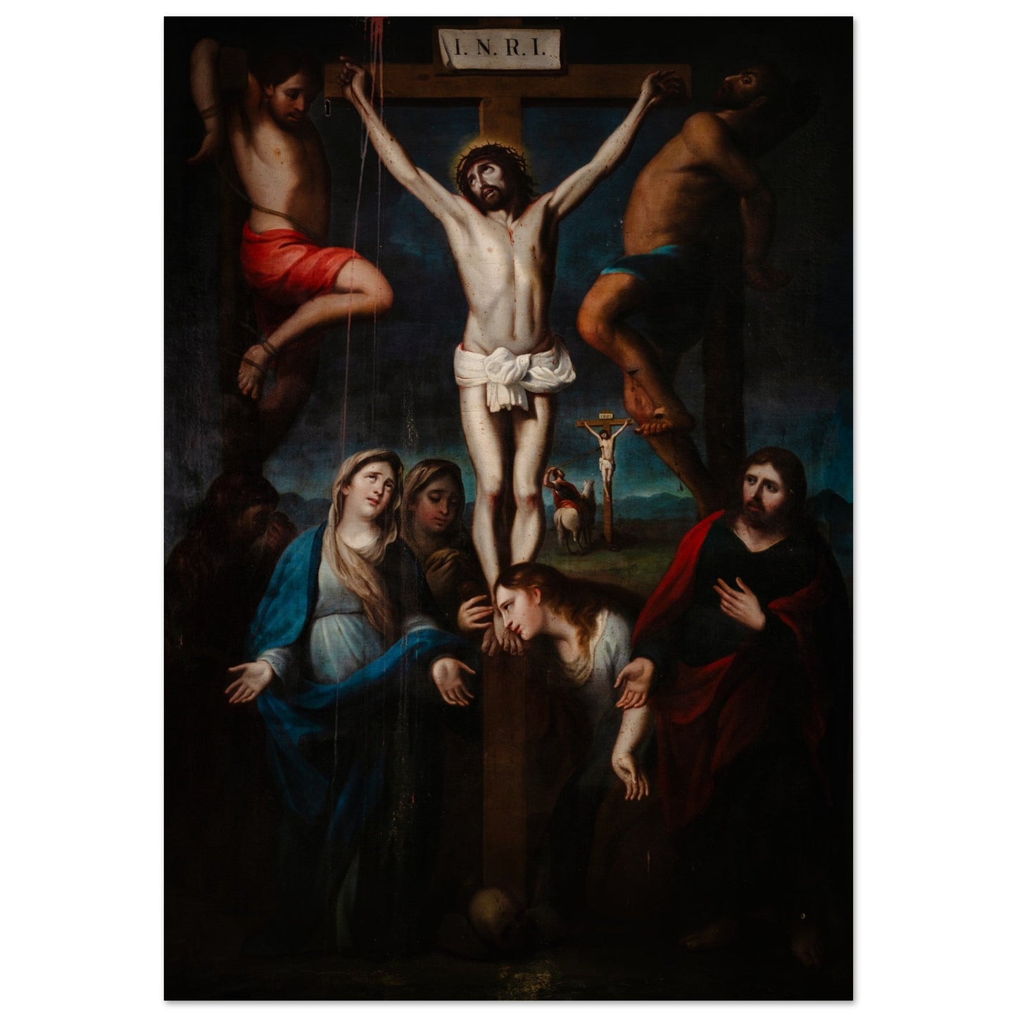 Pearl Print - The Crucifixion — Sacred Art from the Viceroyalty of New Spain