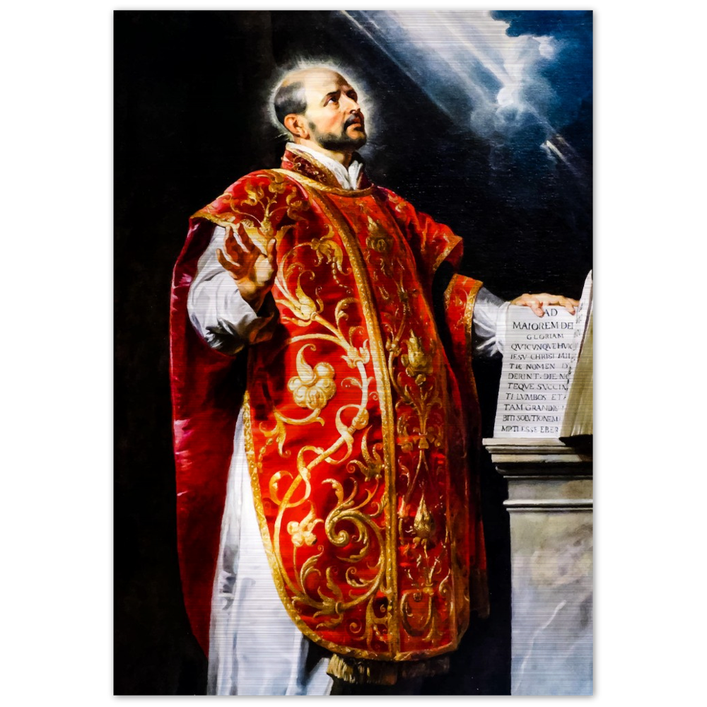 Saint Ignatius of Loyola - Brushed Aluminum Print