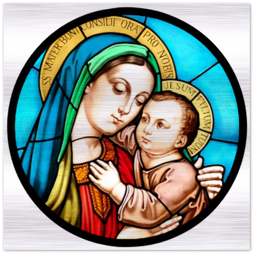 Mater Boni Consilii - Our Lady of Good Counsel – Brushed #Aluminum #MetallicIcon #AluminumPrint