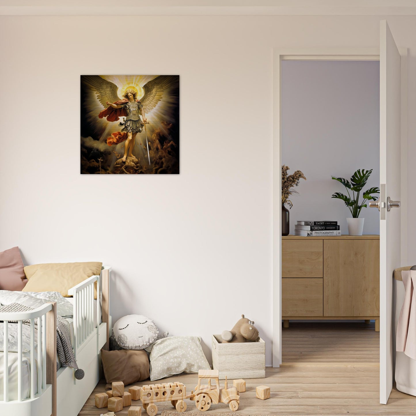 Icon Consecration to St. Michael the Archangel Brushed Aluminum Print