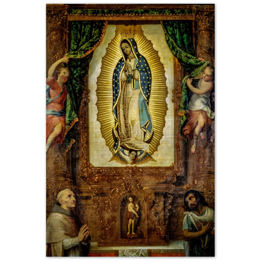 Altarpiece of the Virgin of Guadalupe - Brushed Aluminum Print