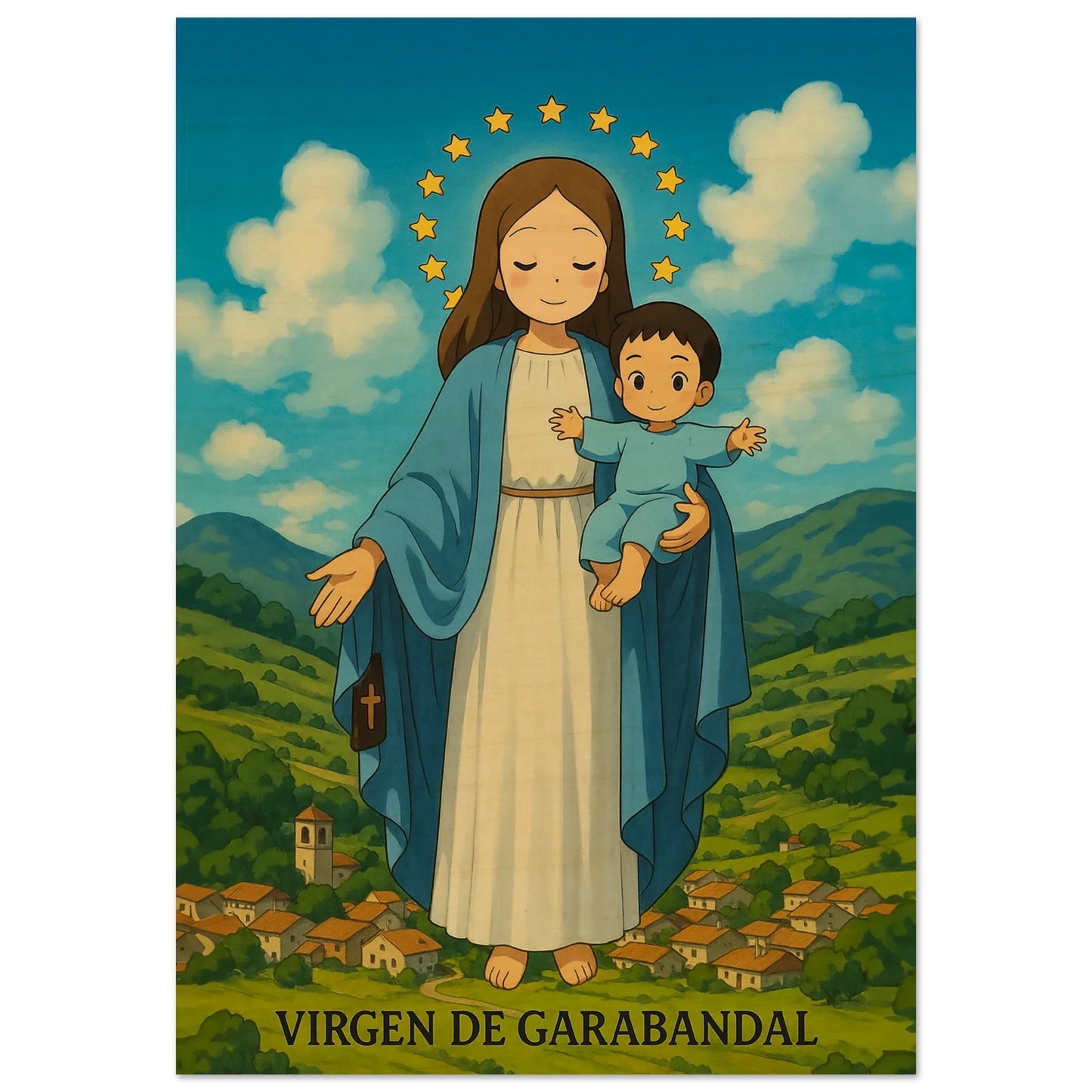 Pearl Print - Our Lady of Garabandal Spain Icon for Children's Bedroom or Classroom