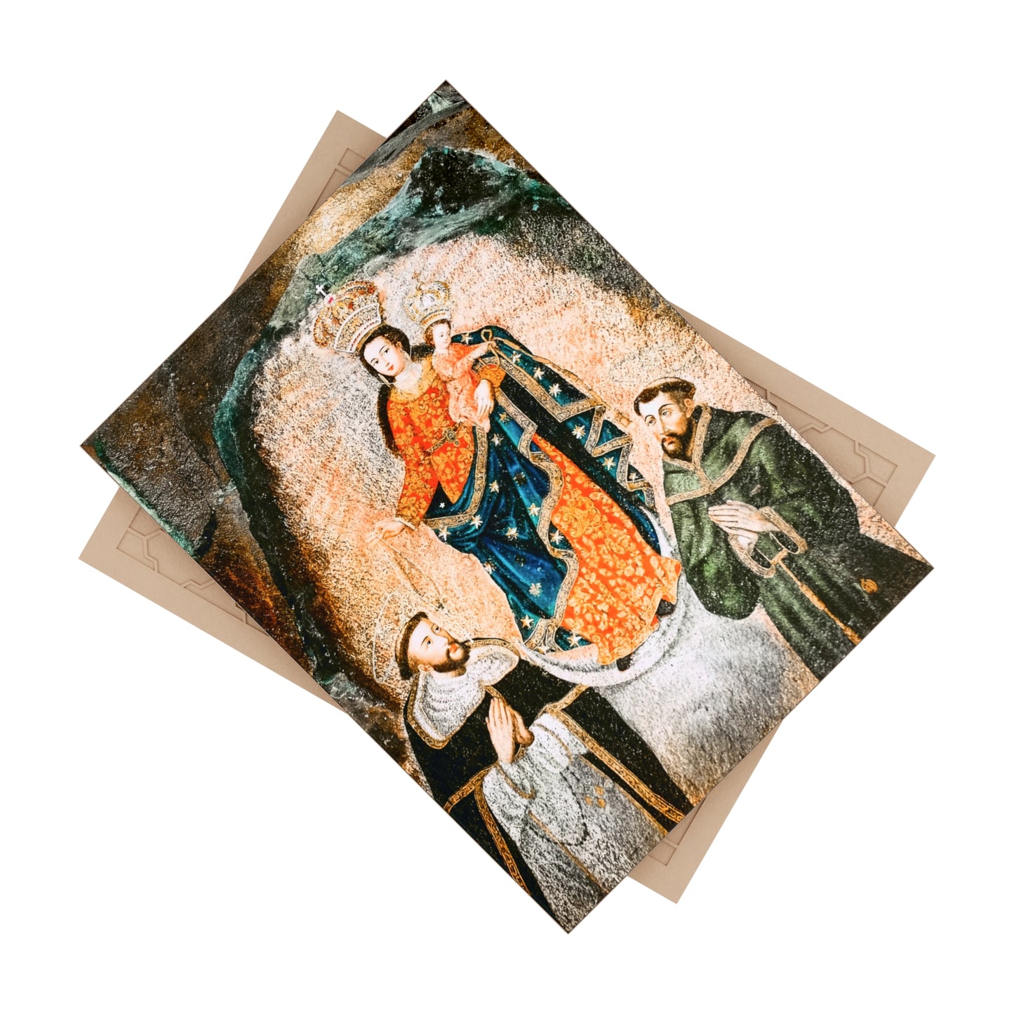Our Lady of Las Lajas Ceramic Icon Tile Size 6" × 8"