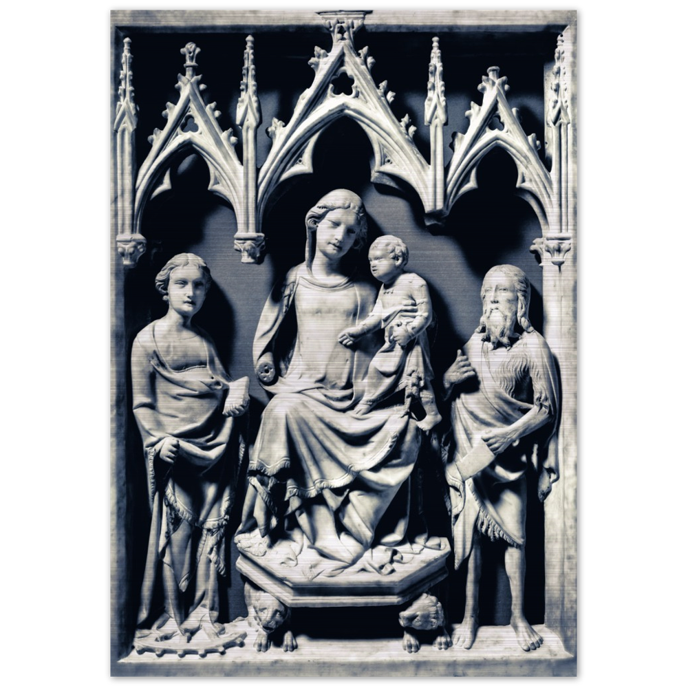 Madonna, Divine Child, St Catherine, St John the Baptist ✠ Brushed #Aluminum #AluminumPrint