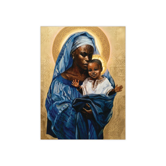 Our Lady of Abidjan Ceramic Devotional Icon Tile (6×8 inches) Côte d’Ivoire