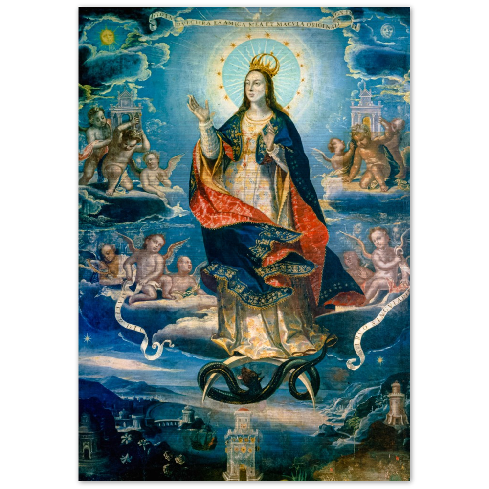 The lmmaculate Conception ✠ Brushed #Aluminum #MetallicIcon #AluminumPrint