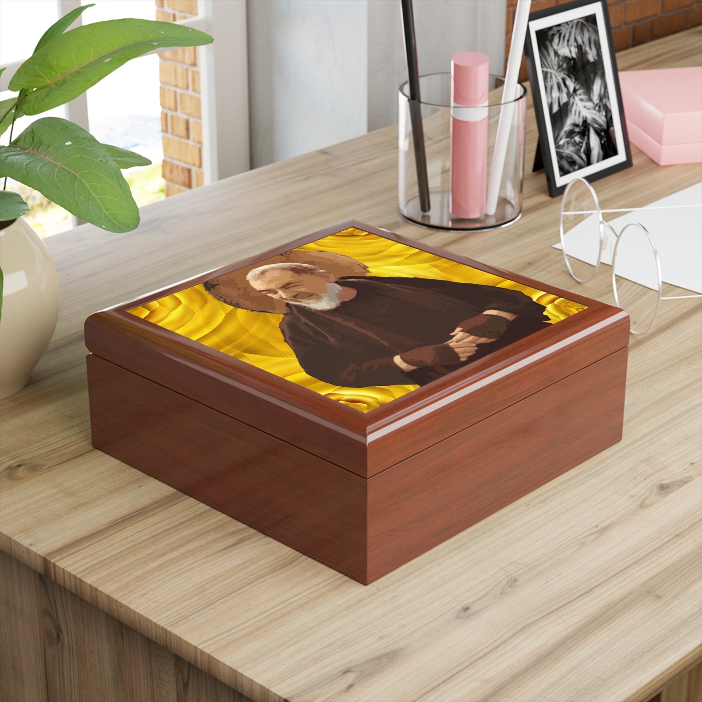 St. Padre Pio #JewelryBox #ReliquaryBox