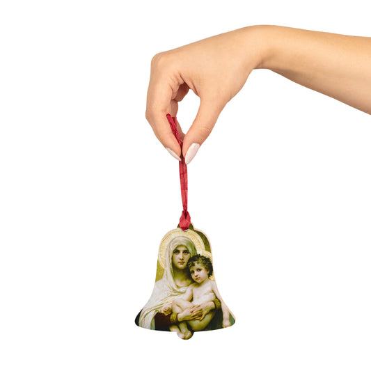 The Madonna of the Roses - William-Adolphe Bouguereau - Wooden #Christmas #Ornaments