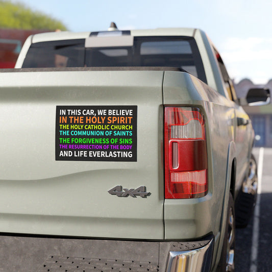 In This Car We Believe Car Magnets Creed Anti Woke