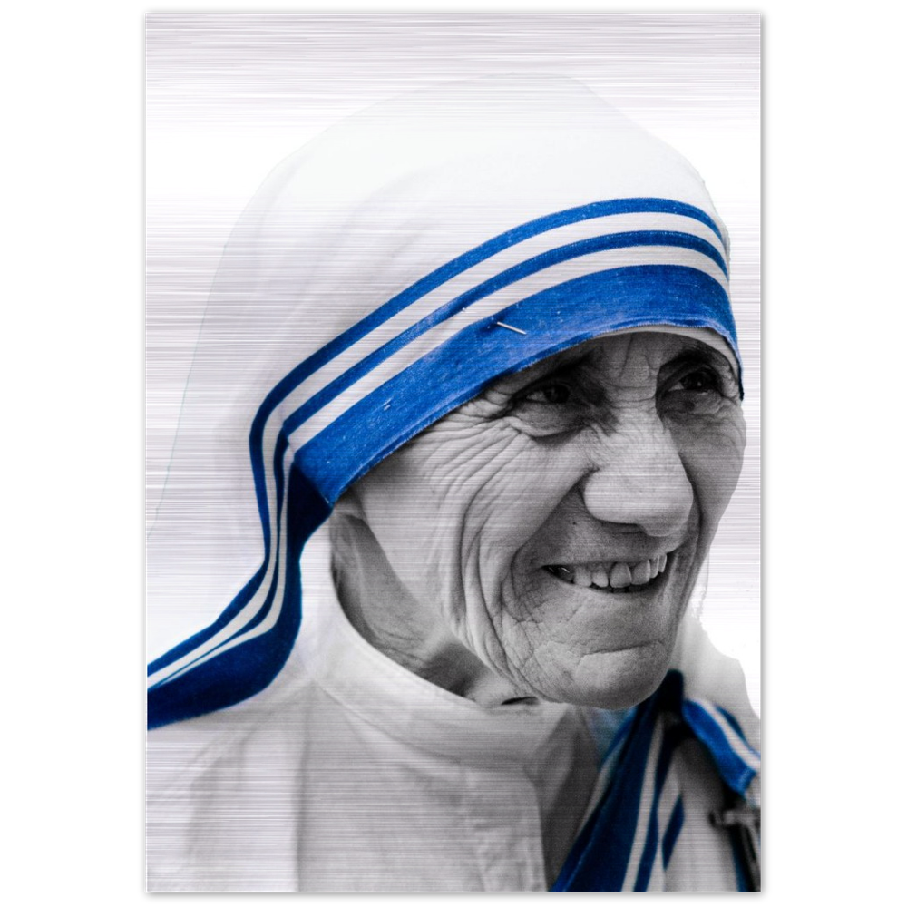 St Mother Teresa ✠ Brushed #Aluminum #MetallicIcon #AluminumPrint