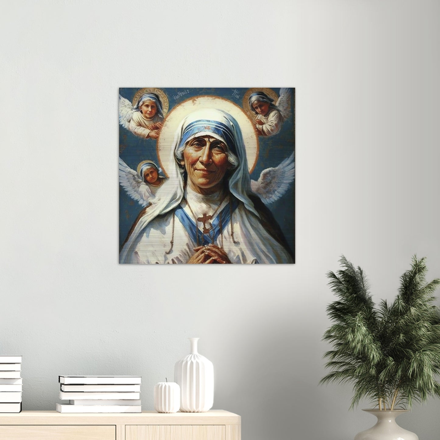 Saint Mother Teresa of Calcutta, Pray for Us ✠ Brushed Aluminum Icon