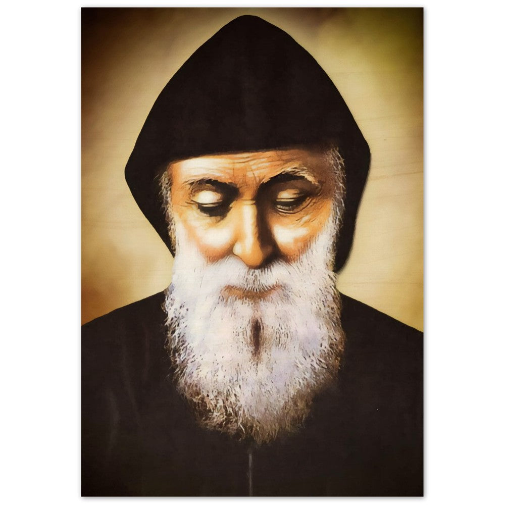 St Charbel Makhlouf - Wood Prints