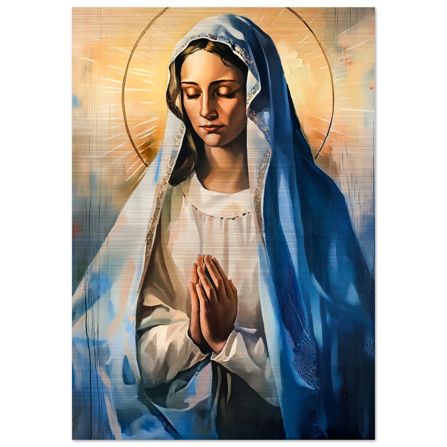 Our Lady of Mt. Carmel; apparitions of Garabandal icon - Aluminum