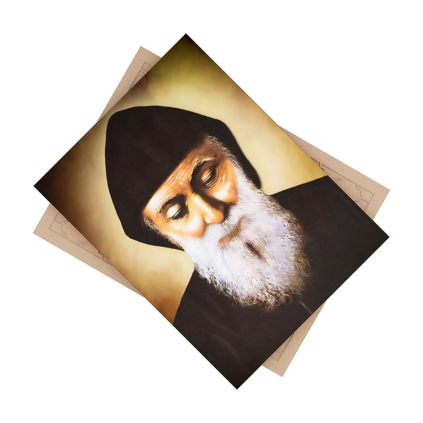 St Sharbel - Ceramic Icon Tile Size 6" × 8"