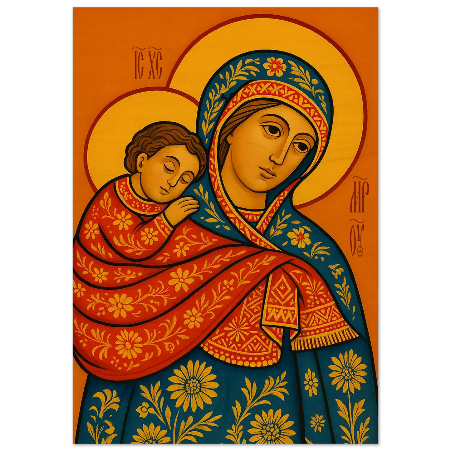 Pearl Print - Theotokos – Mother of God Lullaby Icon