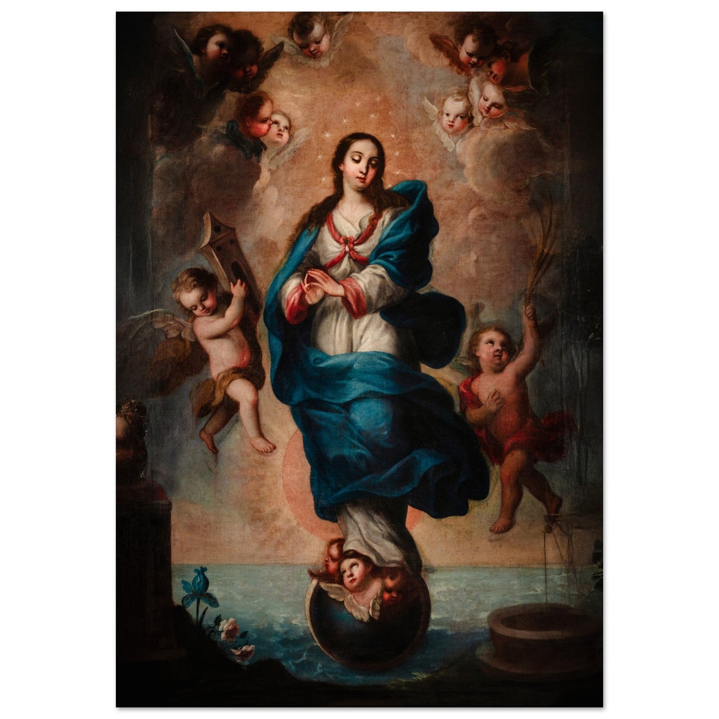 Pearl Print - Immaculate Conception — Virgin Mary by Miguel Cabrera | Sacred Art Reproduction
