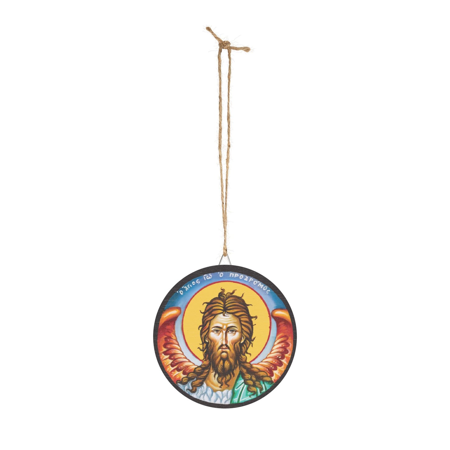 John the Baptist Wood Circular Icon