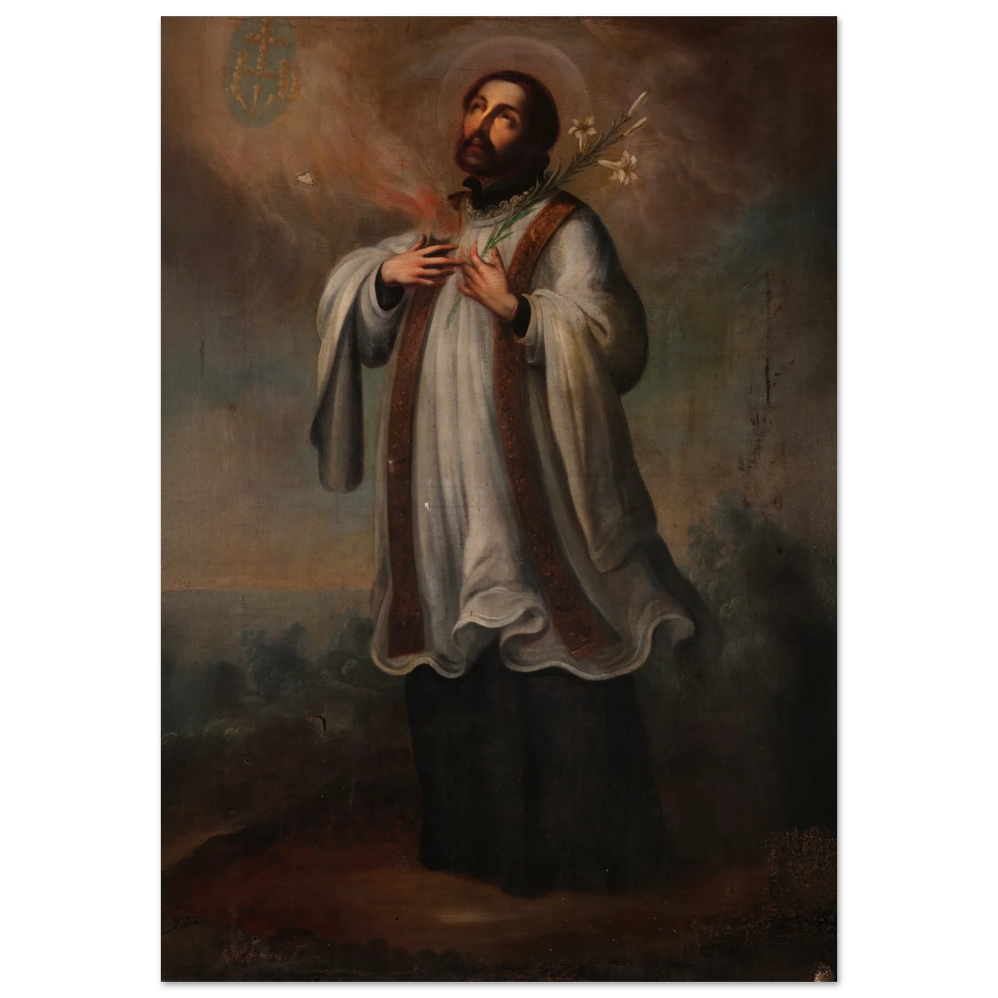 Pearl Print - St. Francis Xavier in Ecstatic Devotion – Baroque Sacred Art