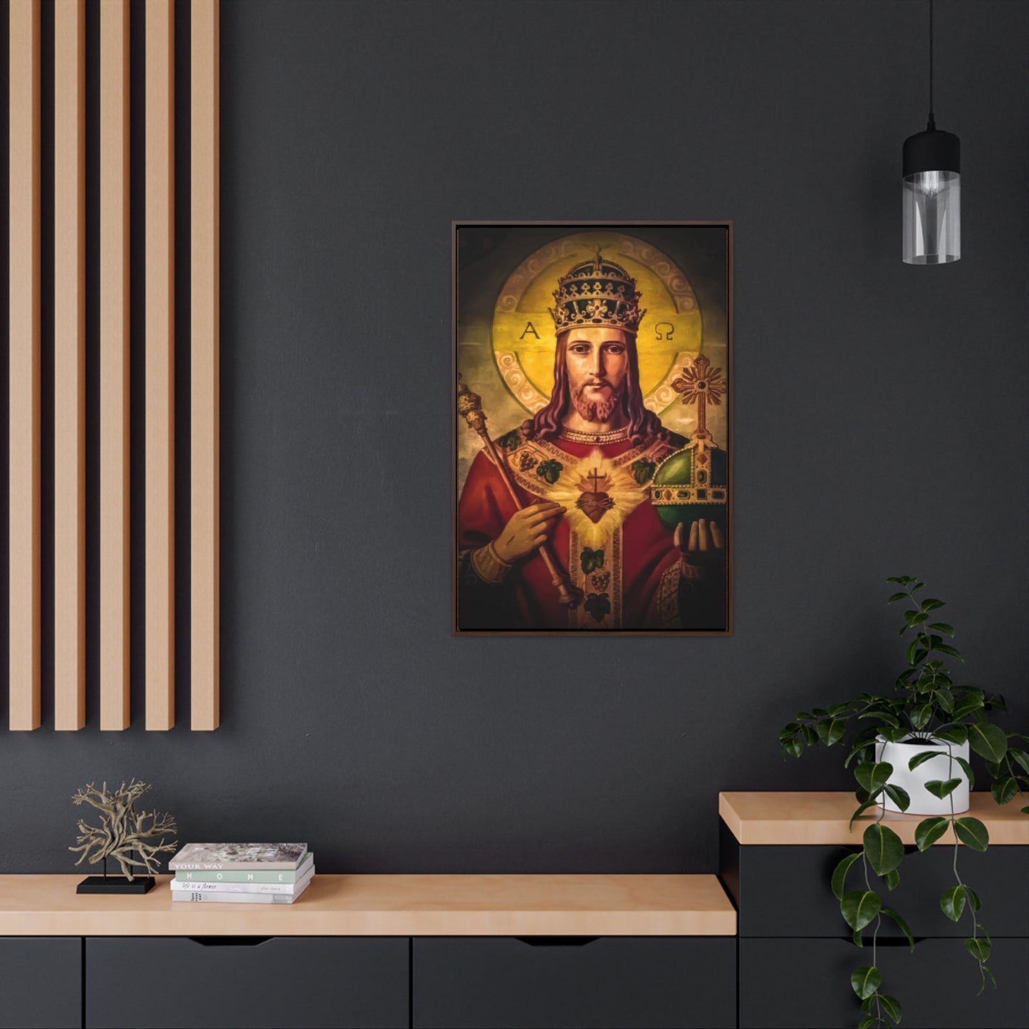 Christus Rex #FramedCanvas #Premium #VivaCristoRey