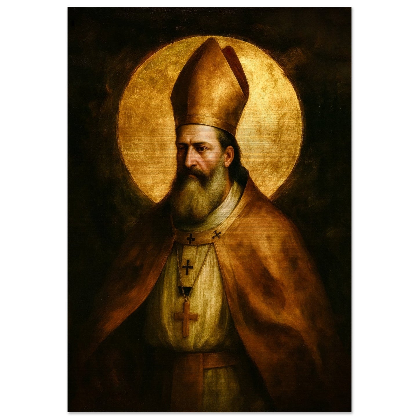 Pearl Print - Estephan El Douaihy Print - Portrait of a Maronite Patriarch in