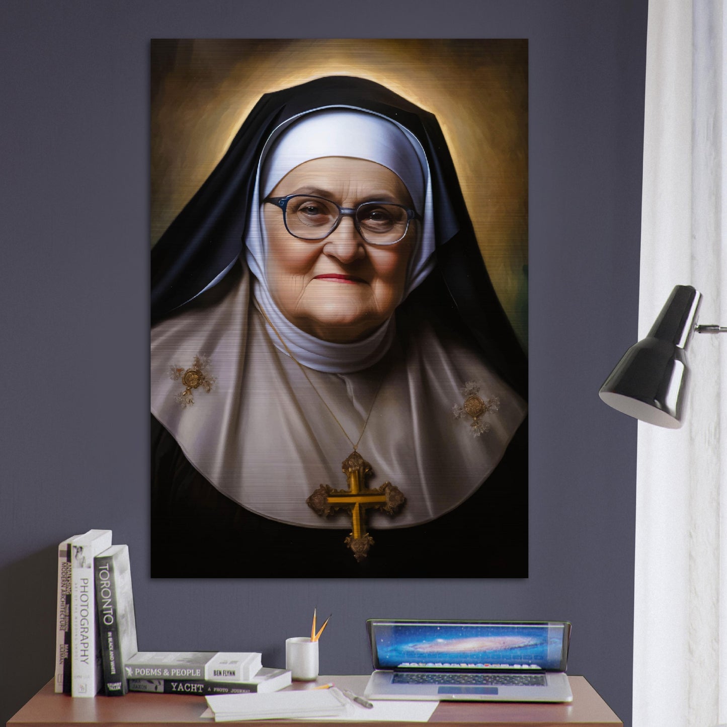 Mother Angelica Brushed Aluminum Print