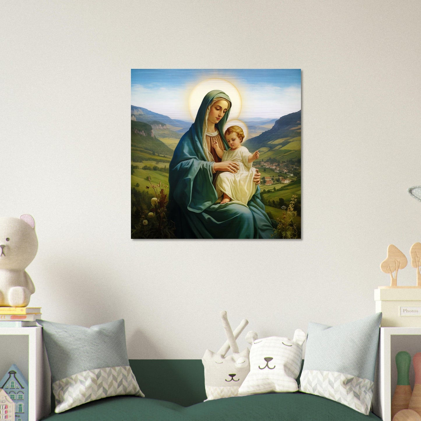 Salty Baby Jesus of Garabandal Icon Brushed Aluminum