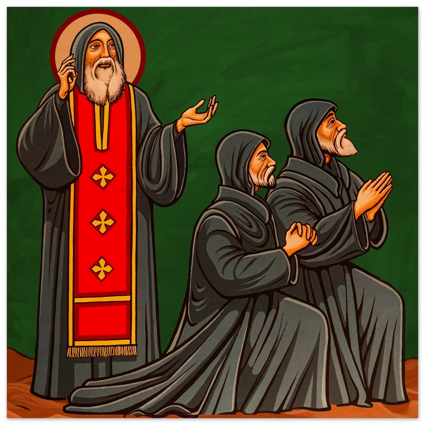 Pearl Print - Saint Maron, the spiritual father of the Maronites Icons