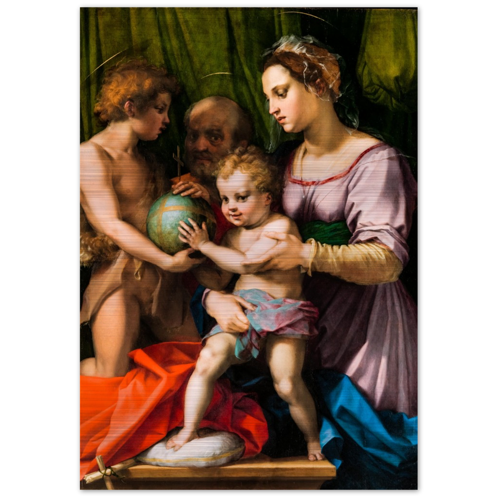 The Holy Family with St John the Baptist ✠ Brushed #Aluminum #AluminumPrint